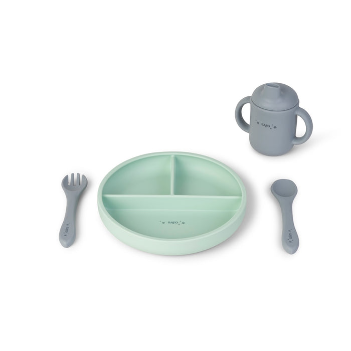 SARO BABY Food & Fun Silicone Spisesæt - Mint