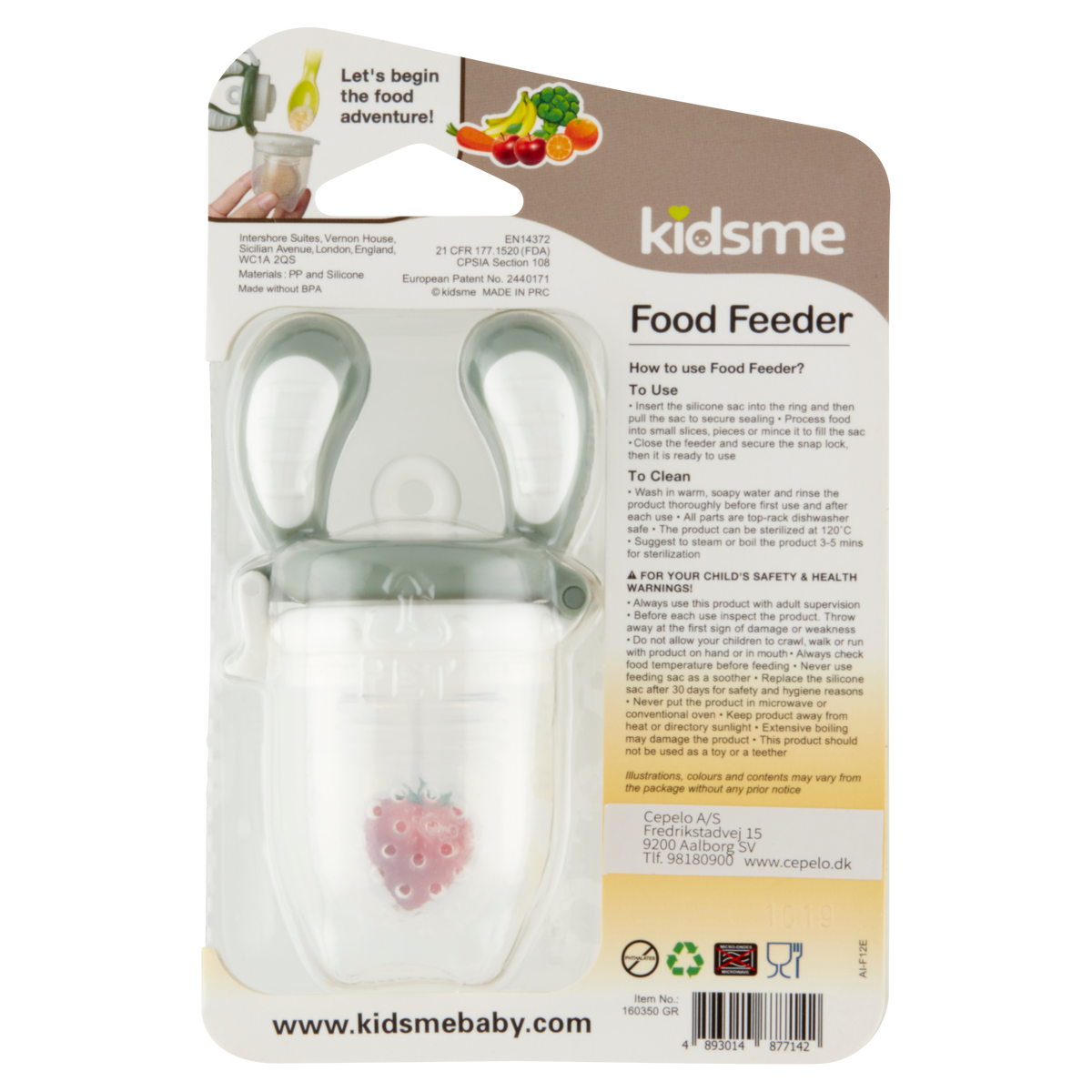 Kidsme Foodfeeder - Green - str. L