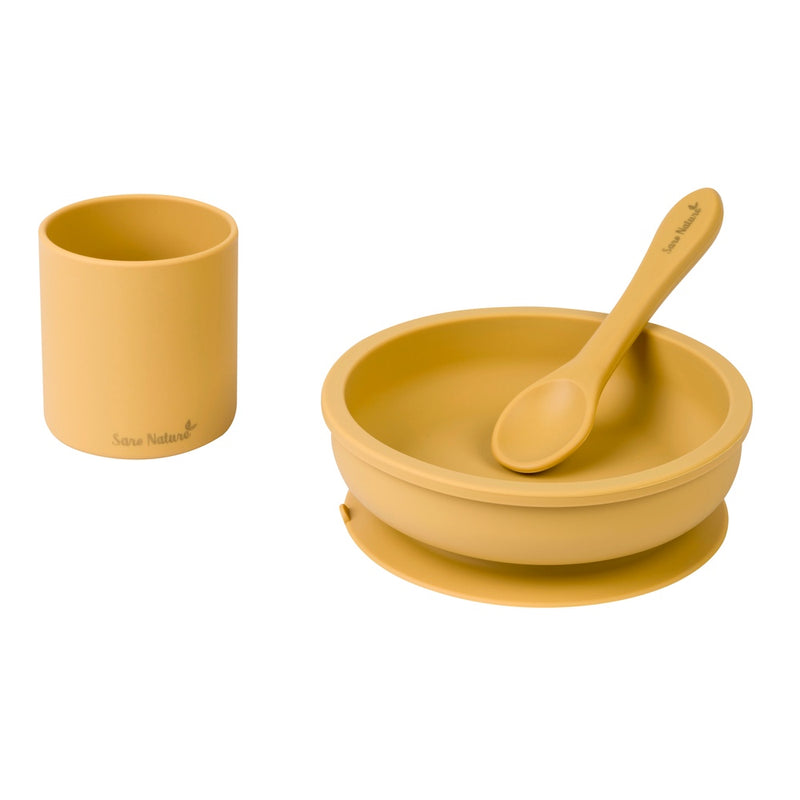 SARO BABYSilicone Spisesæt - Mustard