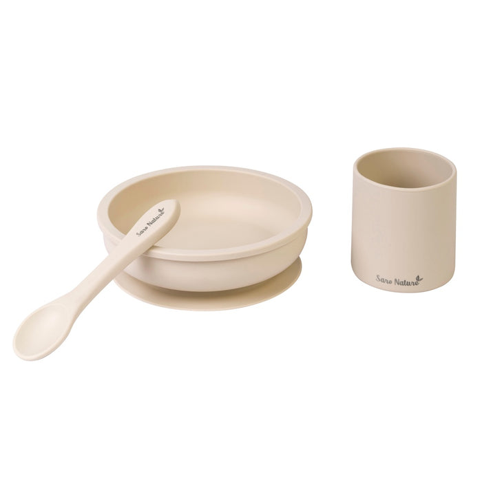 SARO BABY Silicone Spisesæt - Sand